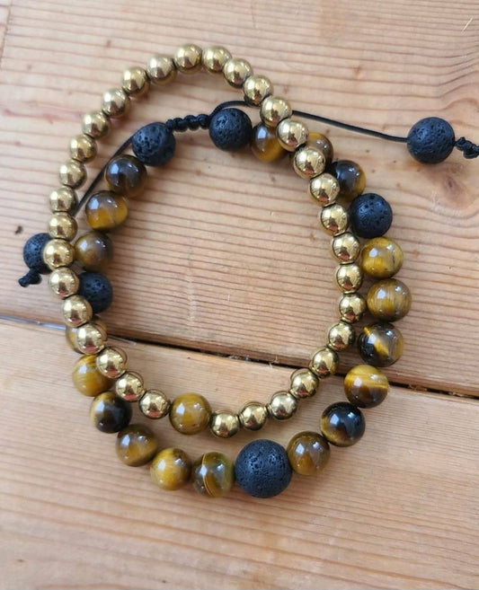 Tiger Eye Lava Stone
