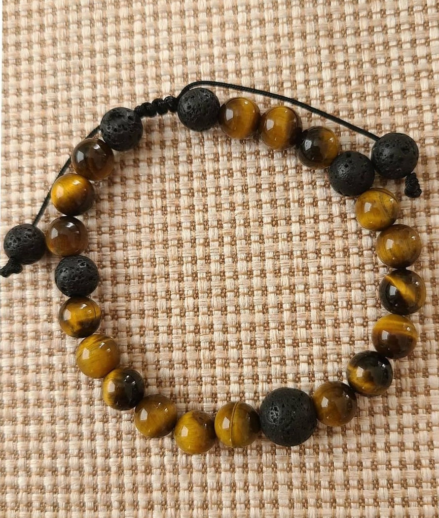 Tiger Eye Lava Stone